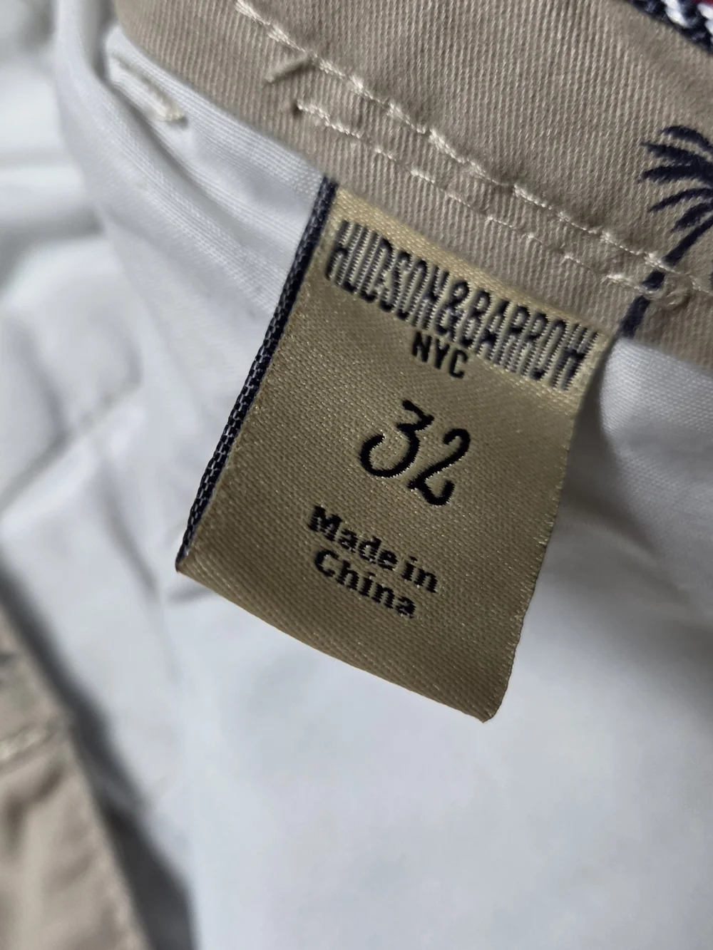 Hudson & Barrow Palm Tree Print Chino Shorts Men’s Size 32 Beige Casual